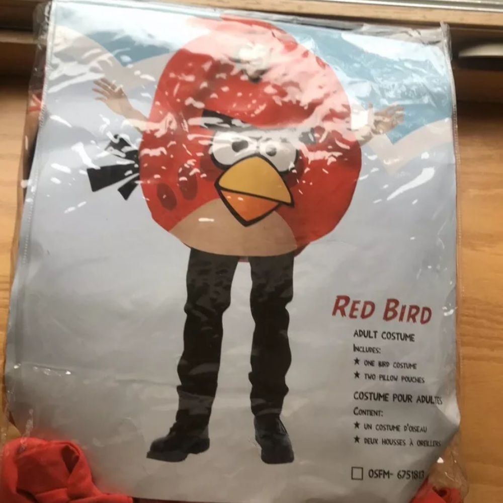 Angry Bird Adult Costume Red Bird One Size fits